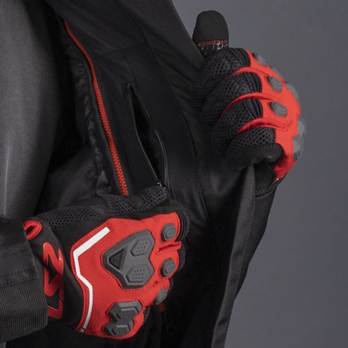 Campera LS2 Sepang Hombre Negro / Rojo